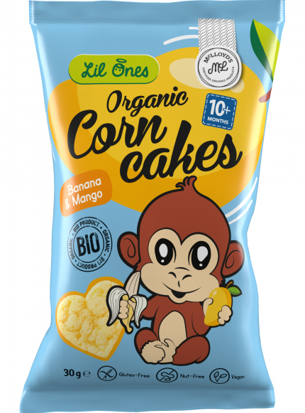 Lil Ones 🍌🥭 Organic Corn Cakes - Banana & Mango