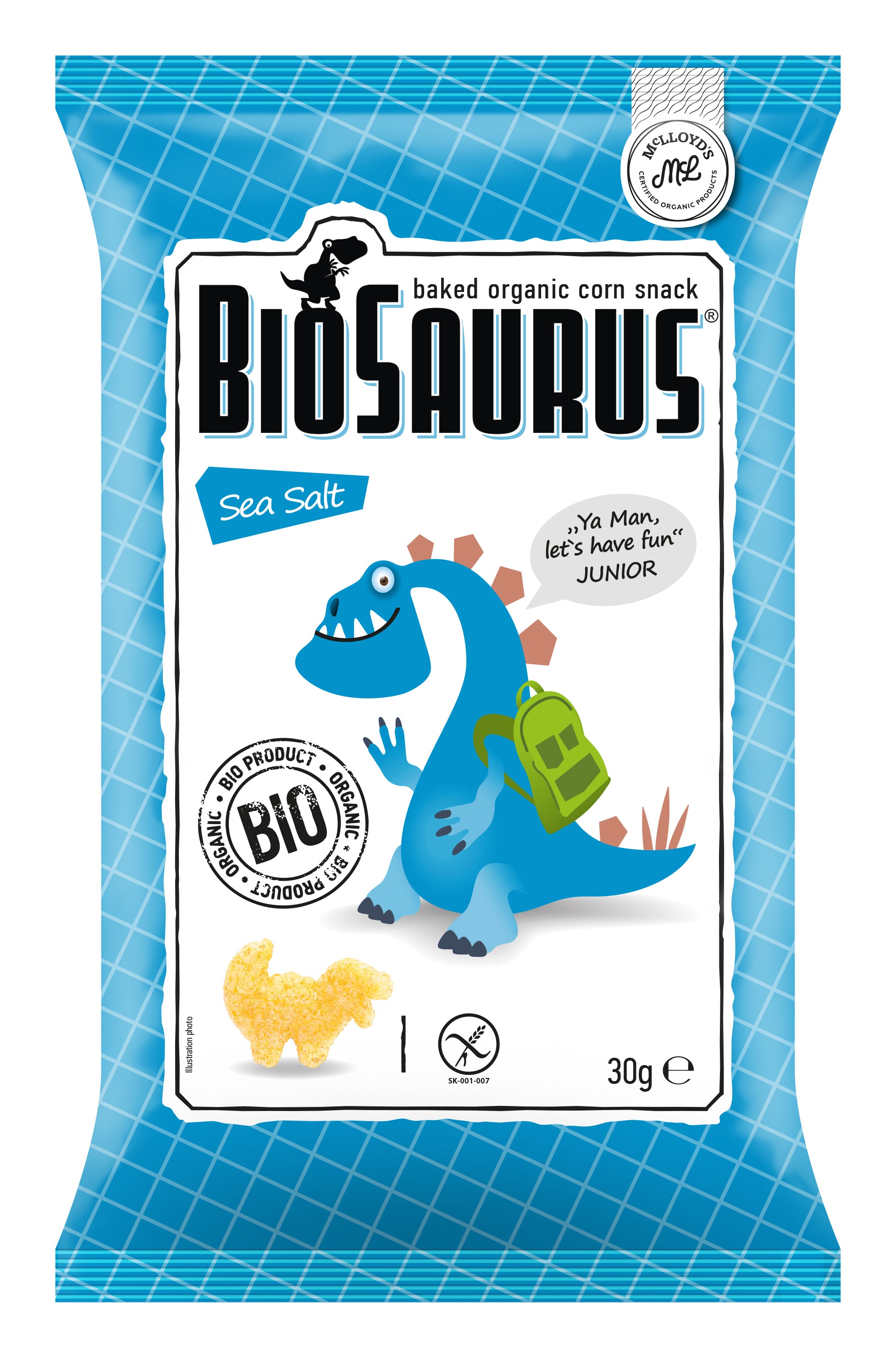 Biosaurus Sea Salt 🧂 Baked Organic Corn Snack